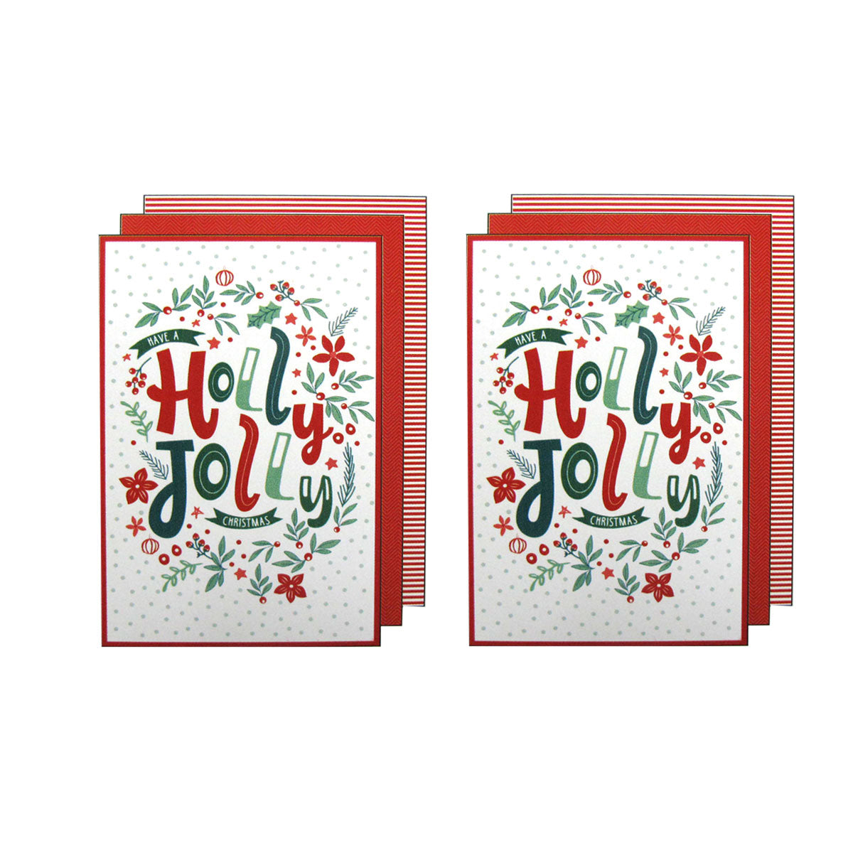 Ladelle Joyful Jolly Christmas Set of 6 Cotton Kitchen Towels 45 x 70 cm - SuperSaverAU - view 1