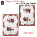 Ashdene Magic of Christmas Set of 2 Cotton Kitchen Towels 50 x 70 cm - SuperSaverAU - view 2