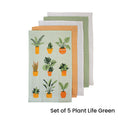 Ladelle Set of 5 Plant Life Cotton Kitchen Tea Towels 50 x 70 cm - Blue - SuperSaverAU - view 2