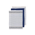 Ladelle Set of 3 Cotton Kitchen Tea Towels 50 x 70 cm - AZO Free, Navy - SuperSaverAU - view 1