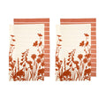 Ladelle Sanctuary Floral Cotton Kitchen Tea Towels Set of 4 - 50 x 70 cm Terracotta - SuperSaverAU - view 1