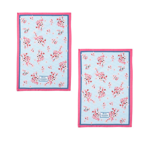 Ashdene Cherry Blossom Cotton Kitchen Tea Towels Set of 2 - 50 x 70 cm - SuperSaverAU - view 1