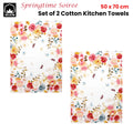 Ashdene Springtime Soiree Set of 2 Cotton Kitchen Tea Towels 50 x 70 cm - SuperSaverAU - view 1