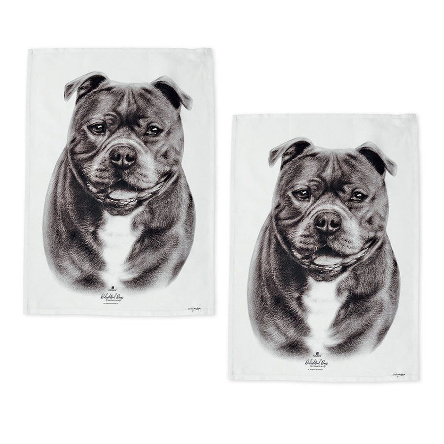 Delightful Dogs Kitchen Tea Towels Set of 2, 50 x 70 cm, 100% Cotton - SuperSaverAU - view 1