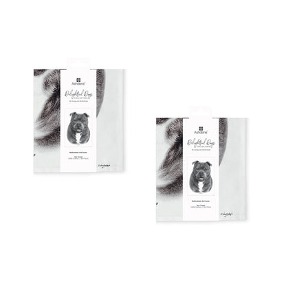 Delightful Dogs Kitchen Tea Towels Set of 2, 50 x 70 cm, 100% Cotton