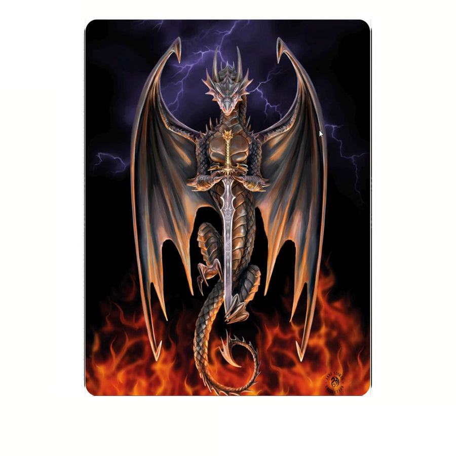 Anne Stokes Dragon Warrior Polar Fleece Throw 127 x 152 cm - Fantasy Artwork - SuperSaverAU - view 1