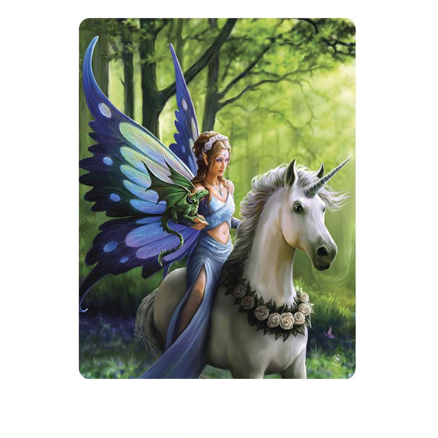Anne Stokes Polar Fleece Throw 127 x 152 cm - Fantasy Artwork, Machine Washable