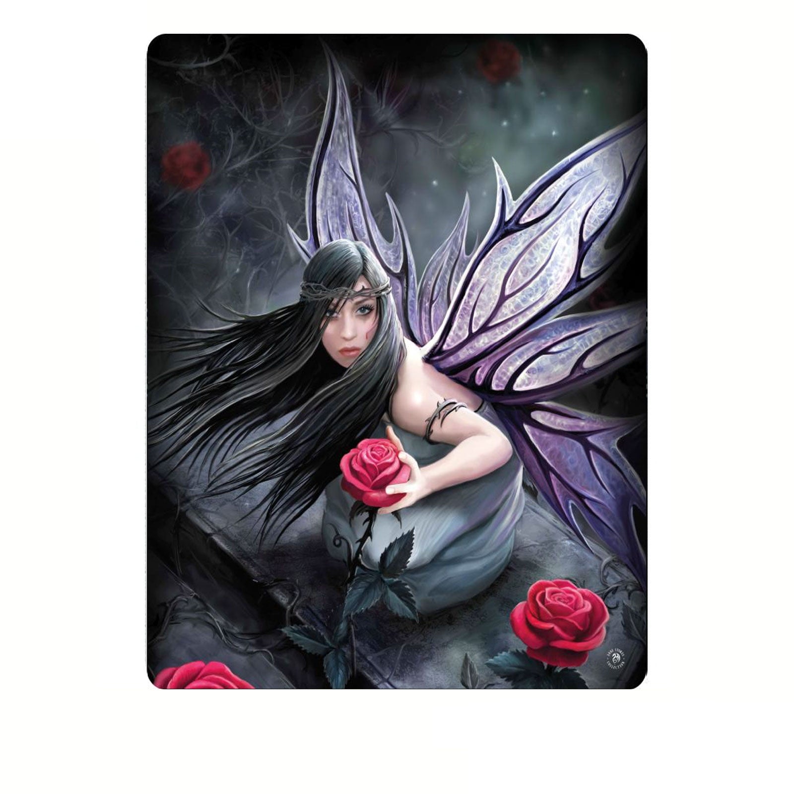 Anne Stokes Rose Fairy Polar Fleece Throw 127 x 152 cm - Fantasy Artwork - SuperSaverAU - view 1