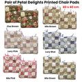 Lylac Homewares Petal Delights Set of 2 Printed Chair Pads 40 x 40 cm Lucy Pink - SuperSaverAU - view 2