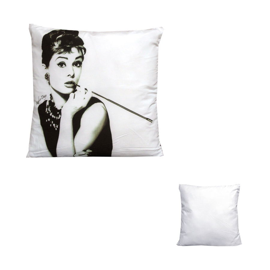 Audrey Hepburn Breakfast at Tiffany's Square Filled Cushion 43 x 43 cm - SuperSaverAU - view 1