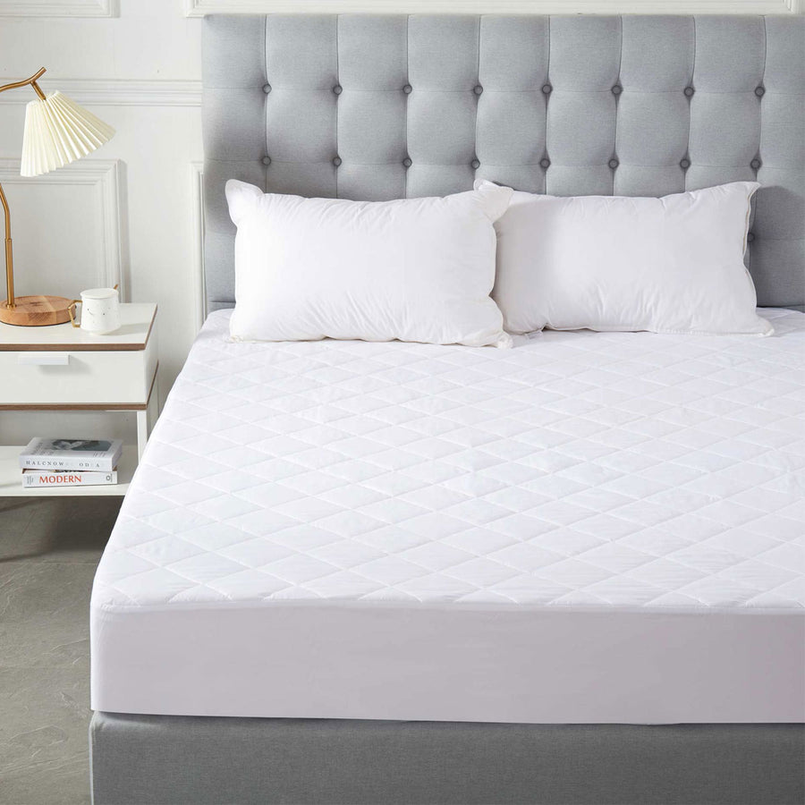 Alastairs Soho Collection Quilted Microfibre Fitted Mattress Protector 38cm Wall Double - SuperSaverAU - view 1
