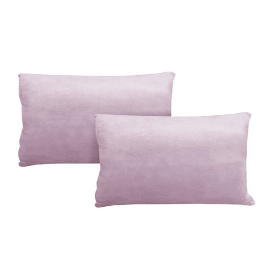 Alastairs Augusta Blush Flannel Fleece Standard Pillowcases 48 x 73 cm - 2 Pack