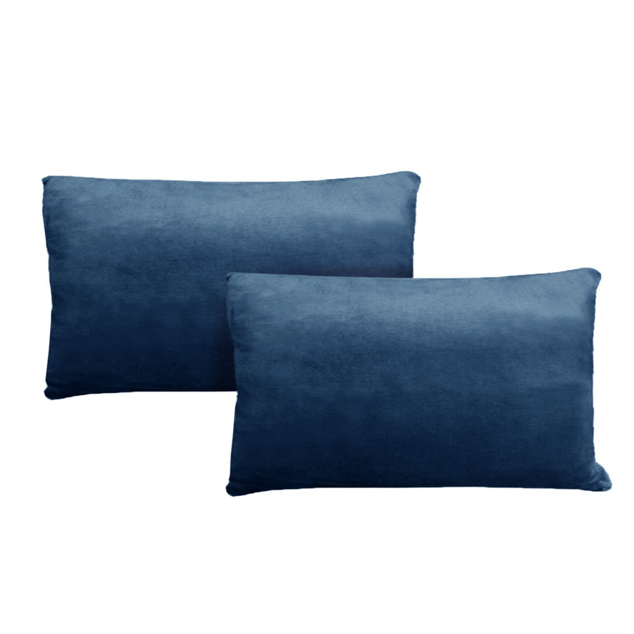 Alastairs Augusta Navy Flannel Fleece Standard Pillowcases 48 x 73 cm - 2 Pack - SuperSaverAU - view 1