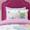 Jiggle Giggle Owl Song Quilt Cover Set Queen - Printed Design, Ribbon Trimming - SuperSaverAU - view 2