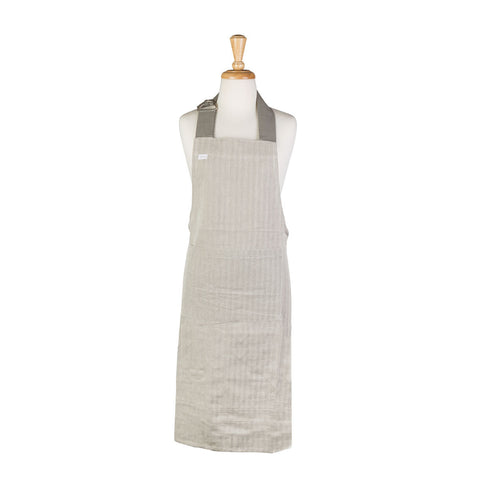 Rans Herringbone Charcoal Cotton Apron 70 x 90 cm - Machine Washable, Padded - SuperSaverAU - view 1