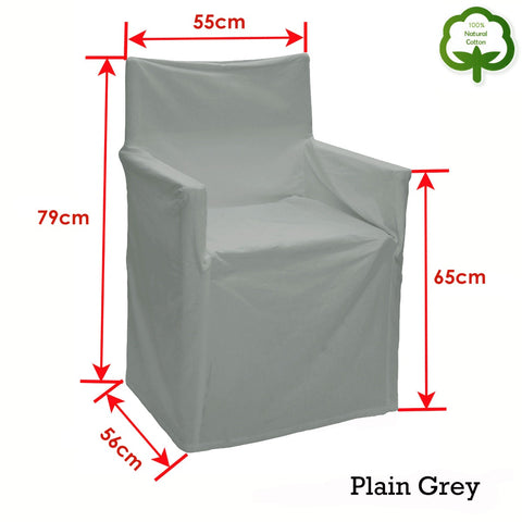 Rans Alfresco Cotton Director Chair Cover - Plain Grey - SuperSaverAU - view 2