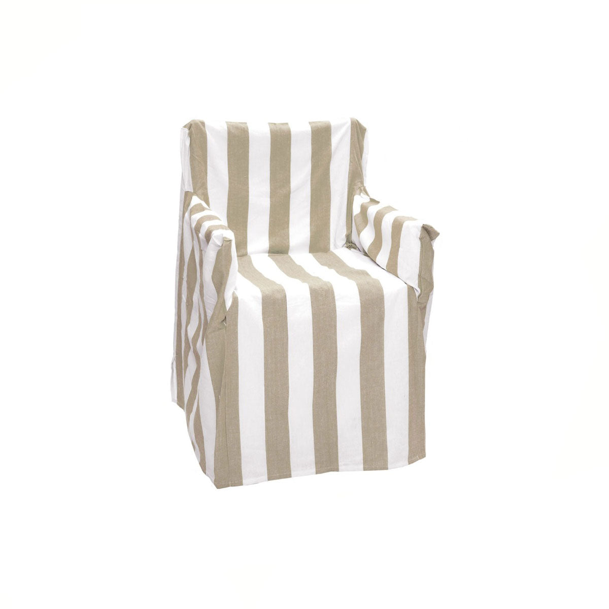 Rans Alfresco Cotton Director Chair Cover - Striped Bleach Sand