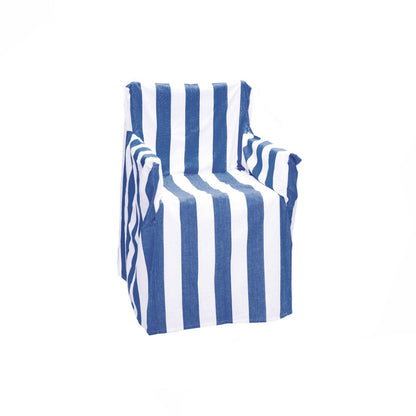 Rans Alfresco Cotton Director Chair Cover - Striped Cobalt Blue