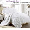 Jenny Mclean Bobby Ruffle White 3 Piece Cotton Coverlet Set Super King - SuperSaverAU - view 1