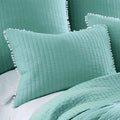 Jenny Mclean Clavo Pom Pom Blue 3 Piece 100% Cotton Coverlet Set Queen - SuperSaverAU - view 2