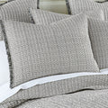 Jenny Mclean Lexington 3 Piece 100% Cotton Coverlet Set Queen - Herringbone Print, Soft Black on White - SuperSaverAU - view 2