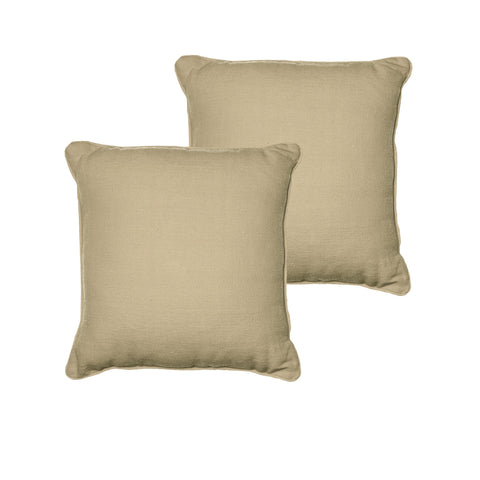 Rans Set of 2 London Cotton Cushion Cover 60x60 cm - Solid Colour, Machine Washable, Zip Opening - SuperSaverAU - view 1