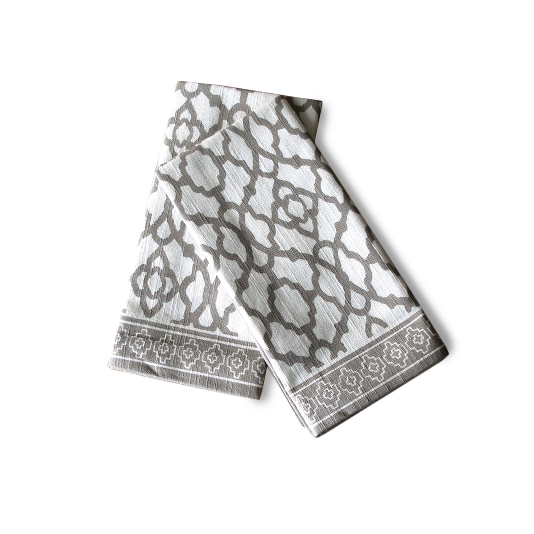 Rans Set of 2 Pure Cotton Vintage Napkins 45 x 45 cm - Grey, Timeless Print - SuperSaverAU - view 1