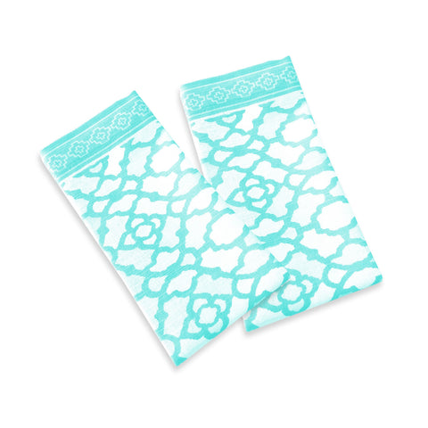 Rans Set of 2 Pure Cotton Vintage Napkins 45 x 45 cm - Paradise Blue - SuperSaverAU - view 1