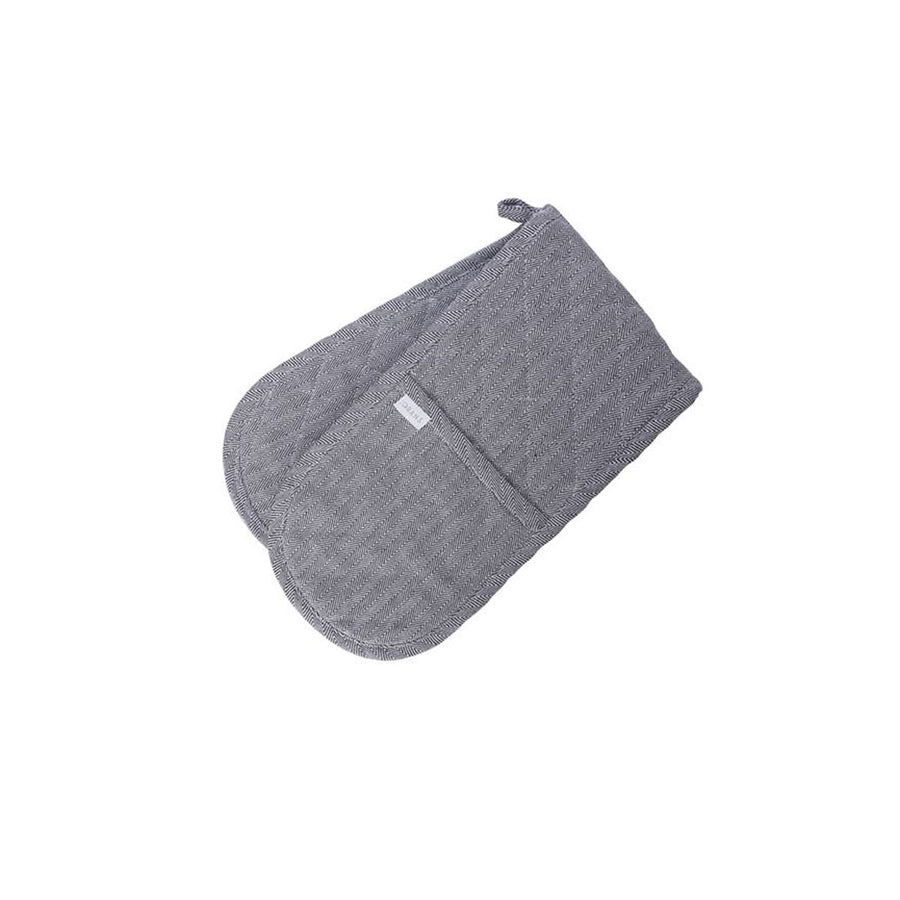 Rans Herringbone Black Cotton Double Mitts 18 x 75 cm - Padded, Machine Washable - SuperSaverAU - view 1