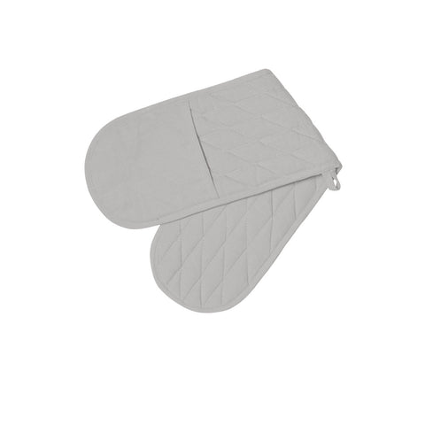 Rans Manhattan Silver Cotton Double End Oven Mitts - 18 x 75 cm, Quilted Pattern - SuperSaverAU - view 1