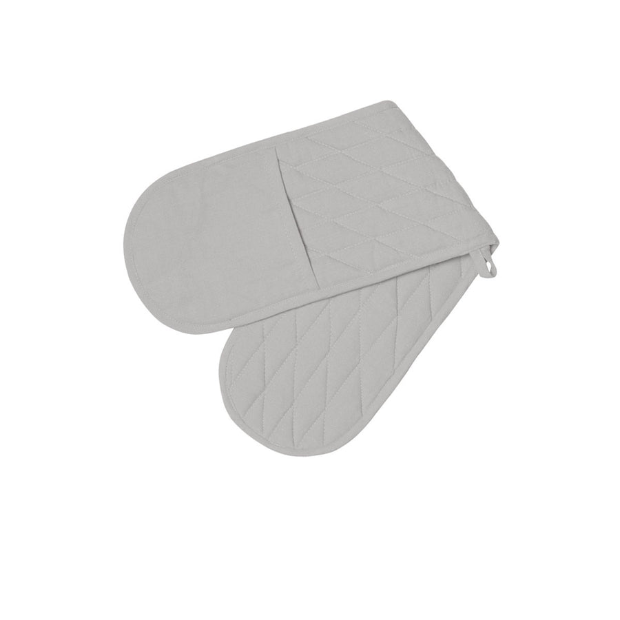 Rans Manhattan Silver Cotton Double End Oven Mitts - 18 x 75 cm, Quilted Pattern - SuperSaverAU - view 1