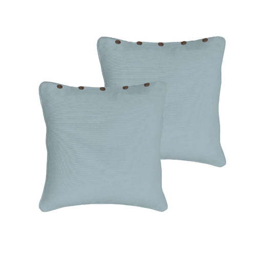 Rans London Cotton European Pillowcases with Buttons 60 x 60 cm - Grey