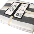 Rans Alfresco Stripes Cotton Tablecloth – Black & White 150 x 250cm, 8 Seater