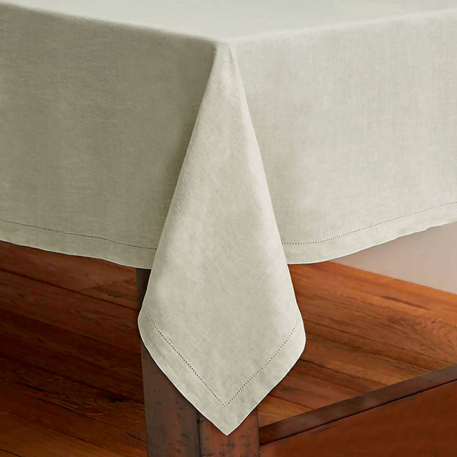Rans Pure Cotton Elegant Hemstitch Tablecloth 180 cm Round - Beige - SuperSaverAU - view 1