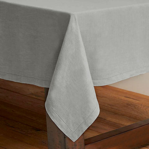 Rans Pure Cotton Elegant Hemstitch Tablecloth 150 x 230 cm - Grey - SuperSaverAU - view 1