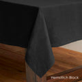 Rans Pure Cotton Hemstitch Tablecloth – Black 150 x 260cm