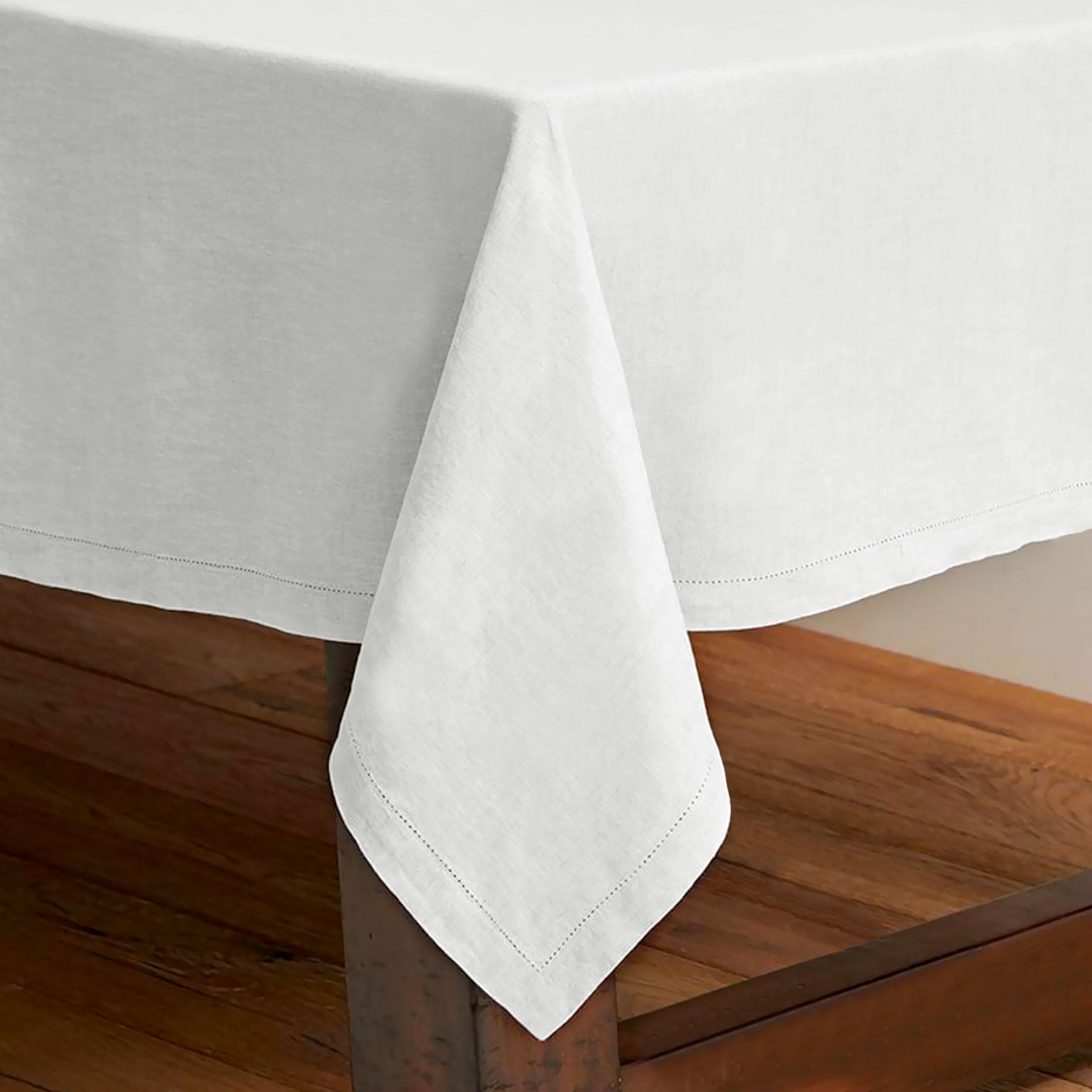 Rans Pure Cotton Elegant Hemstitch Tablecloth 150 x 300 cm - White - SuperSaverAU - view 1