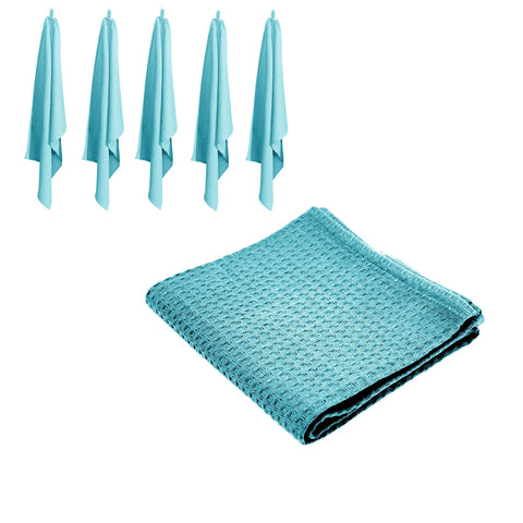 Rans Set of 6 Cotton Waffle Tea Towels 50x70 cm - Super Absorbent, Lint-Free - SuperSaverAU - view 1