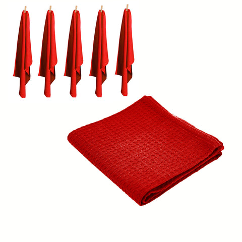 Rans Set of 6 Cotton Waffle Tea Towels 50x70 cm - Super Absorbent, Lint-Free - SuperSaverAU - view 1
