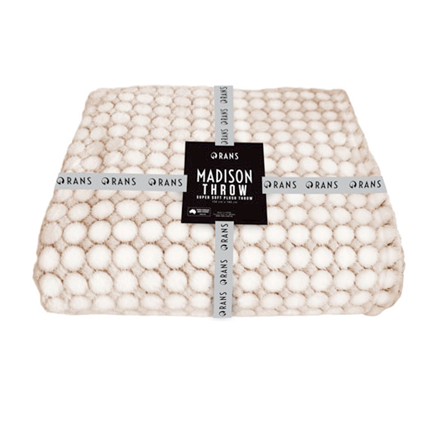 Rans Madison Super Soft Plush Throw 130 x 180 cm - Polka Dots Design - SuperSaverAU - view 1