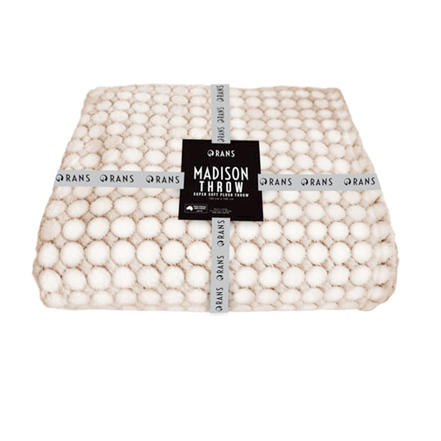 Rans Madison Super Soft Plush Throw 130 x 180 cm - Polka Dots Design - SuperSaverAU - view 1