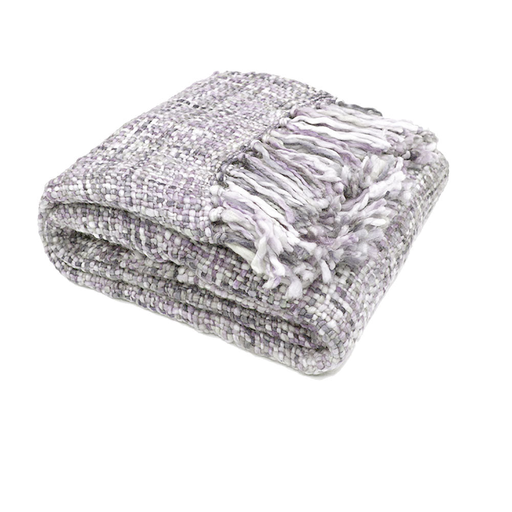 Rans Oslo Knitted Weave Throw 127x152cm - Colourful Design, Tasselled Ends - SuperSaverAU - view 1