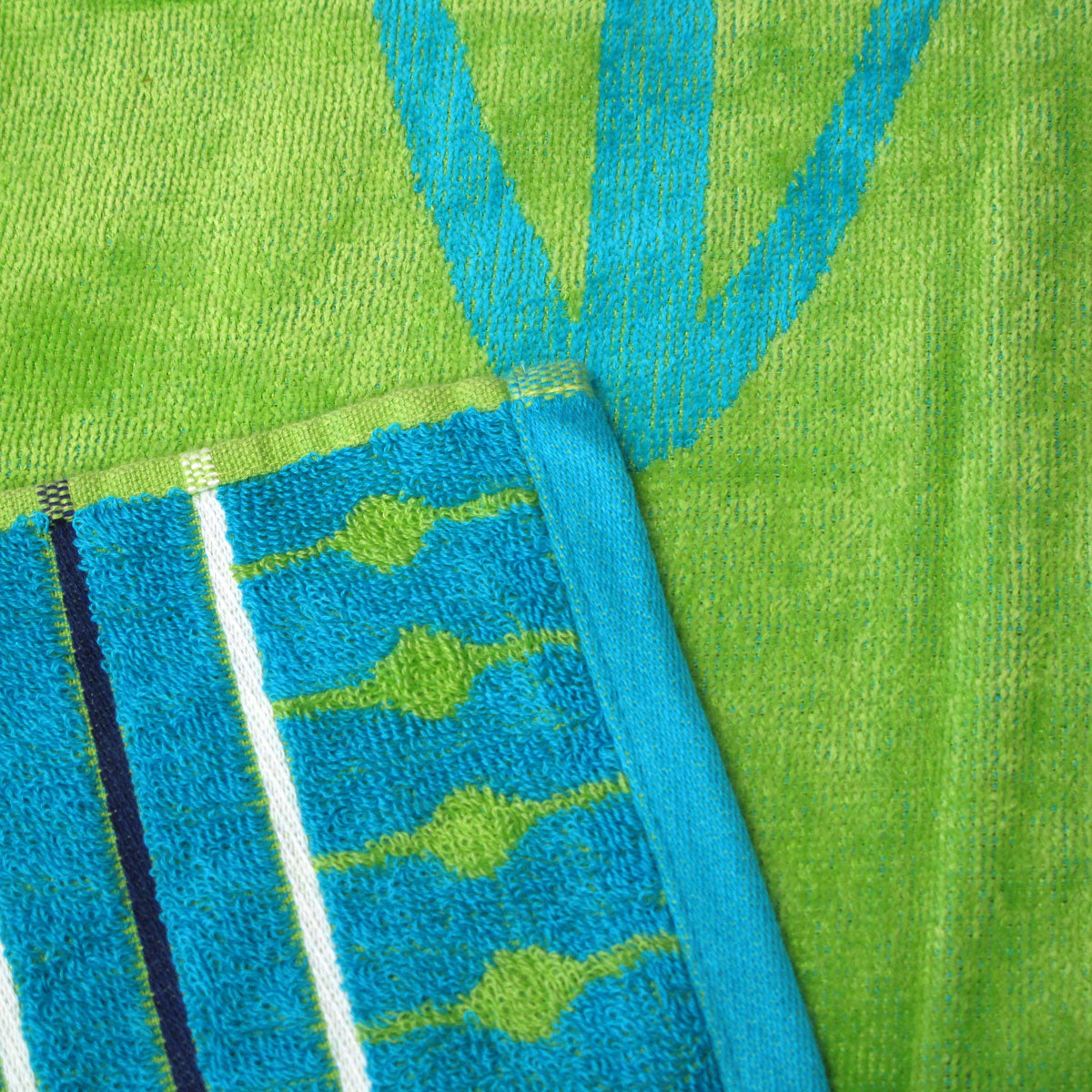 Rans Premium Cotton Beach Towel 86 x 160 cm - Tropical Jacquard Design