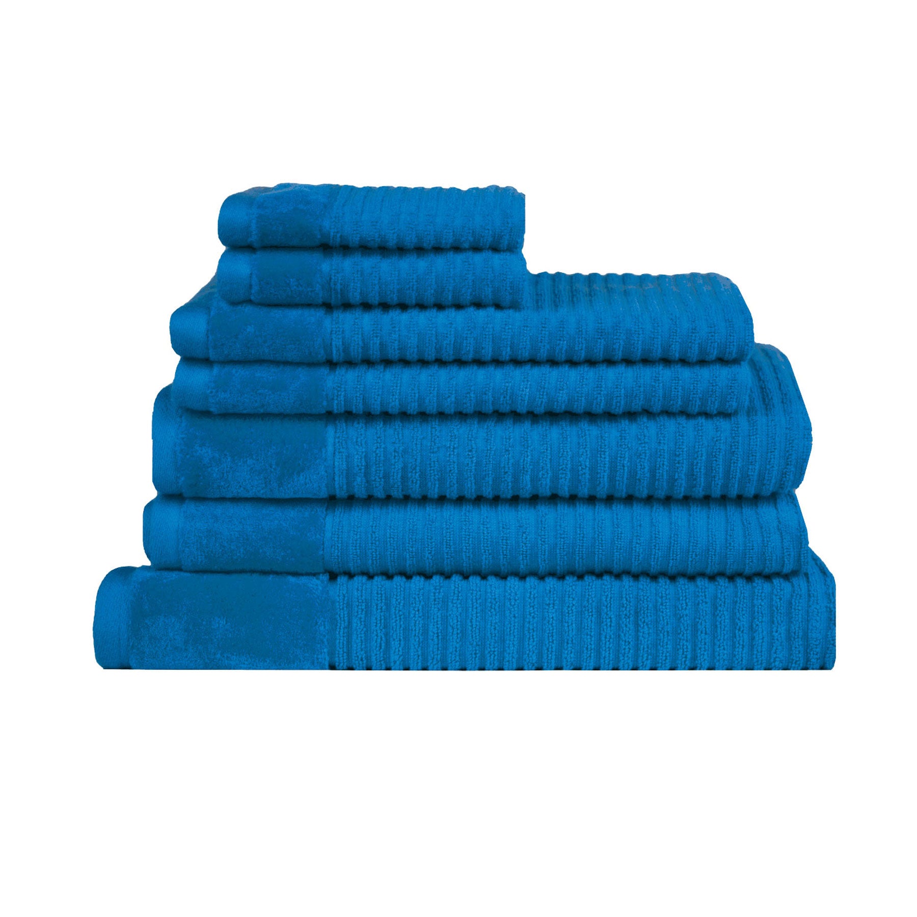 Royal Excellency 7 Piece Cotton Bath Towel Set - Teal, 100% Cotton, Highly Absorbent - SuperSaverAU - view 1