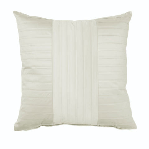 Rapee Cushion - Pleated Satin Polyester - 50cm x 50cm - White - SuperSaverAU - view 1