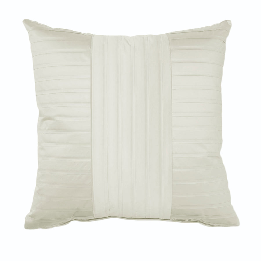 Rapee Cushion - Pleated Satin Polyester - 50cm x 50cm - White - SuperSaverAU - view 1
