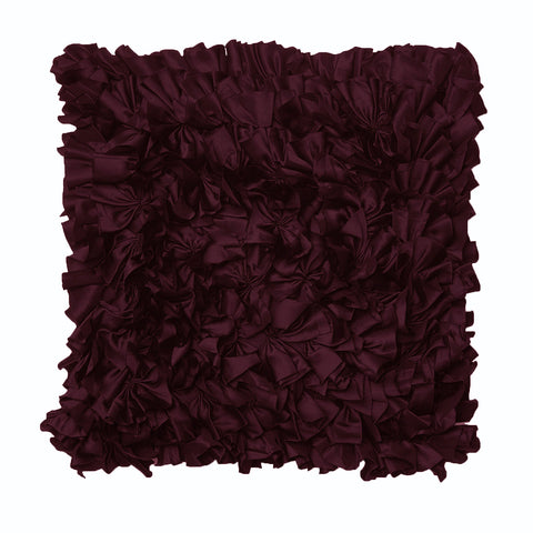 Rapee Morocco Can Can Ruffled Cushion - 43cm x 43cm - Mulberry - SuperSaverAU - view 1