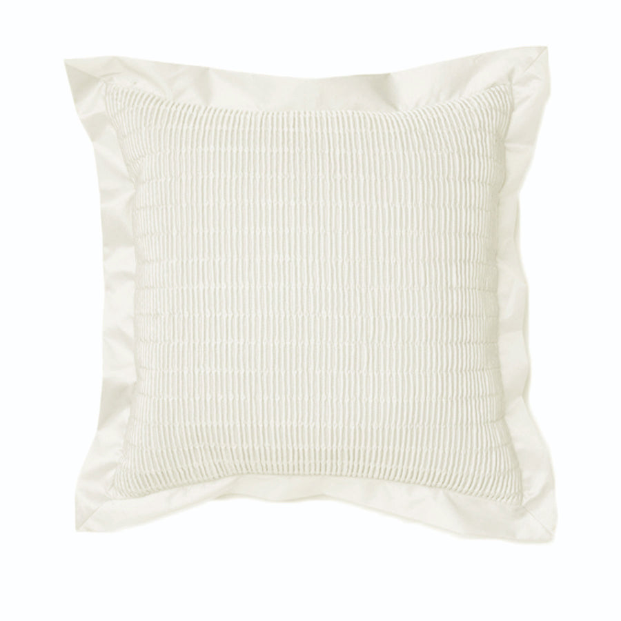 Rapee Morocco Quilted Filled Cushion - Gathered Design 43cm x 43cm - White - SuperSaverAU - view 1