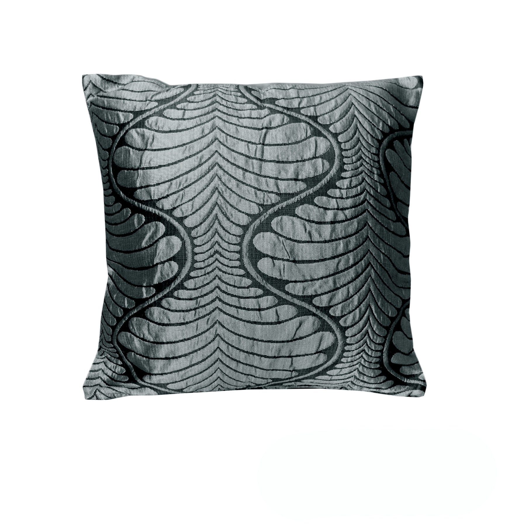 Rapee Cushion Cover Tux Leaf - Silver 50 x 50 cm, Polyester Cotton, Machine Washable - SuperSaverAU - view 1