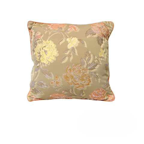 Rapee Floral Jacquard Cushion Cover - Taupe 43 x 43 cm, Soft Touch Fabric - SuperSaverAU - view 1
